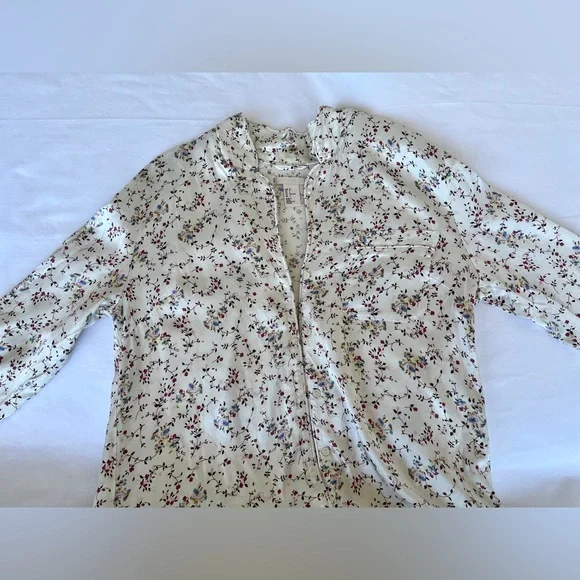 H&M | Floral Satin PJ Blouse - Picture 8 of 16